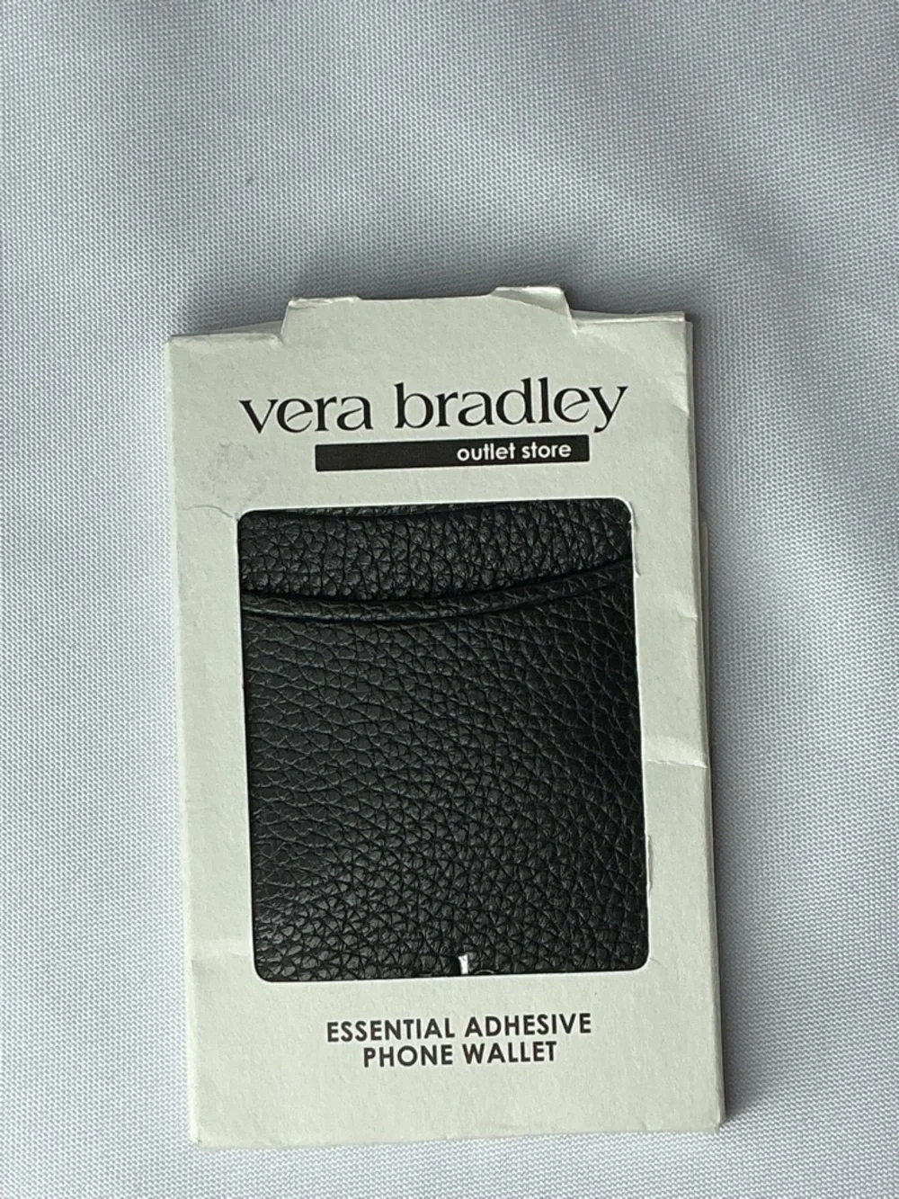 Vera Bradley Adhesive Phone Wallet Black Card Holder NWT